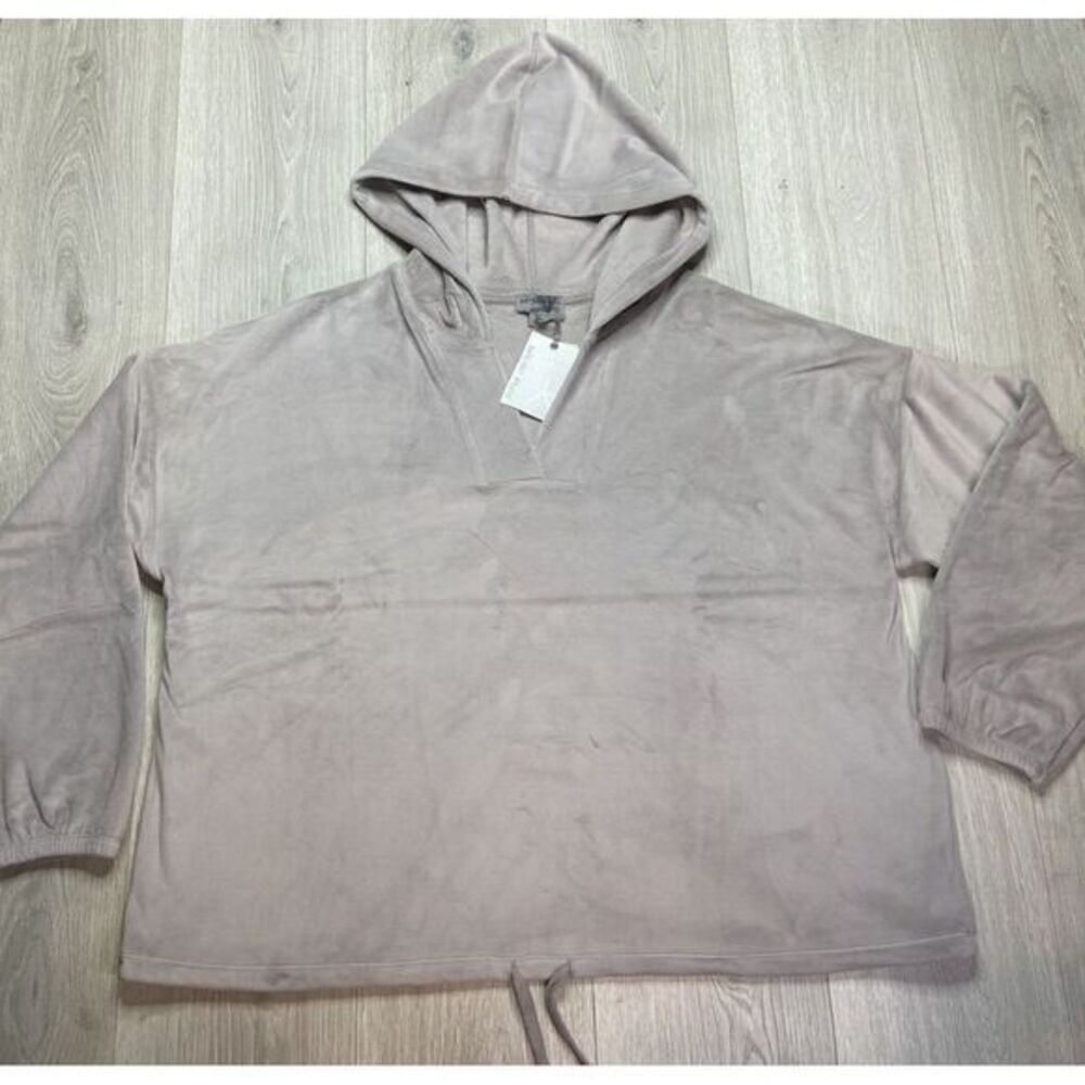 Barefoot Dreams Hoodie 1x Taupe‎ LuxeChic Sweatshirt Soft Cozy Athleisure Boho